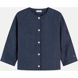 Nadelstreifen Bluse Blau 40