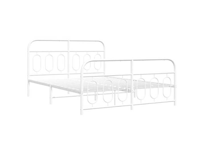 KTHLBRH Bettgestell aus Metall, weiß, 140 x 200 cm Bettgestell aus Stahl, Unterteil, Lattenrost inklusive, für Gäste