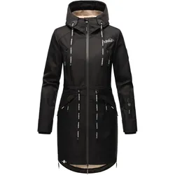 MARIKOO Damen Softshelljacke Funktionsjacke mit warmen Teddyfleece & Kapuze Racquellee