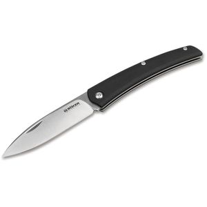 Böker Klappmesser Magnum Long Lead EDC, schwarz, 8cm Klingenlänge, Zweihandmesser, mit Gürtelclip