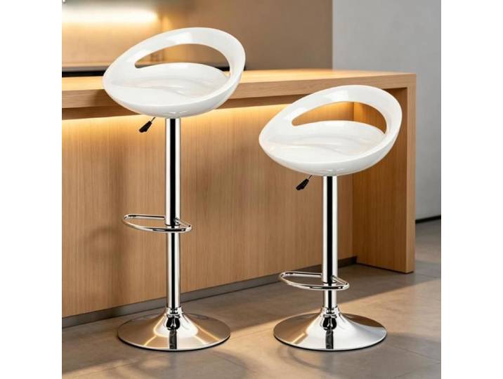 SUPFINE 2pcs Tabourets de Bar Moderne pour îlot de Cuisine Hauteur ajustable Repose-pieds Métallique pour Maison Café Bar