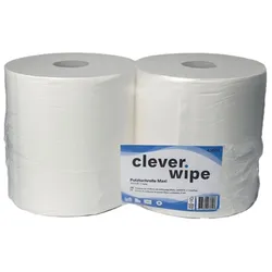 Clever wipe Papierwischtücher Maxi, Haushaltspapier, Weiss