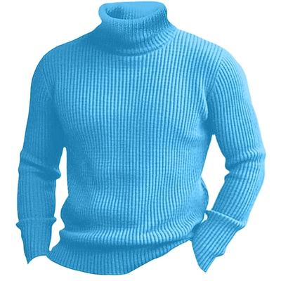 Weihnachtspullover, Herrenpullover, Pullover, Strickpullover, Rippstrick, normal, schlicht, Rollkragen, warm halten, modern, zeitgenössisch, Alltagskleidung, Ausgehen, Kleidung, Herbst, Winter, Schwarzwein