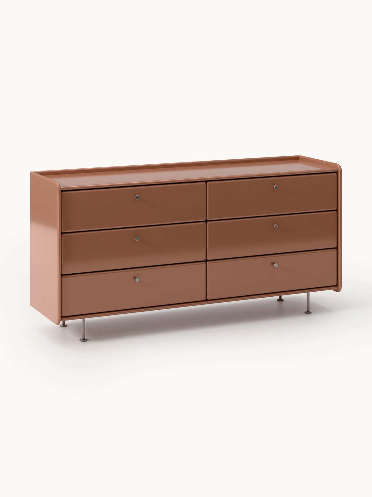 Westwing Collection Coya Metalen Ladekast met Soft-close Lades, Modern
