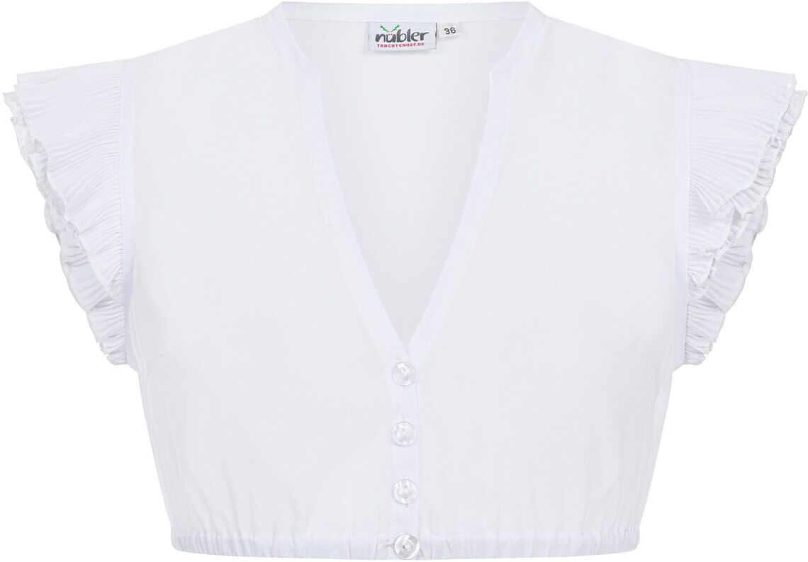 Dirndlbluse NÜBLER "Dirndlbluse Liana", Damen, Gr. 40, weiß, Obermaterial: 100% Polyester PES., Blusen Dirndlbluse