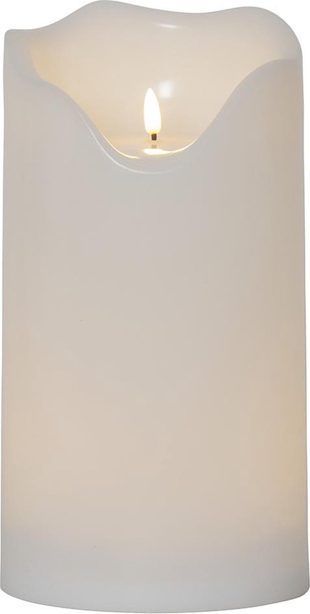 Star Trading Flamme Grand LED zuilkaars, wit, met timer, warm wit licht, voor buiten, Hoogte: 30 cm