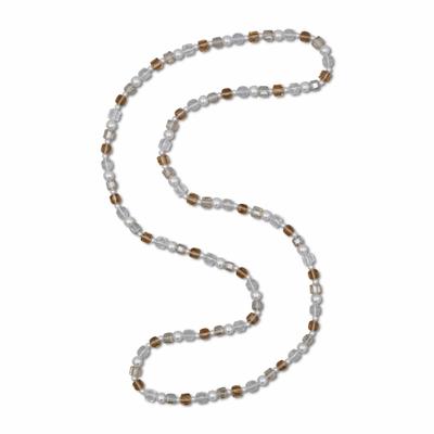 Lange Kette STEUER "Glasperlenkette", bunt (mehrfarbig), Halsketten, Damen, 102cm, Metall, L: 102 B: 8mm, glänzend, B:8mm