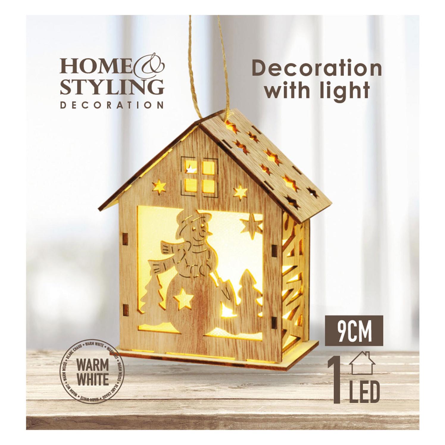 Home&Styling Weihnachtsanhänger Haus mit LED, 20 Stk. (22459465)