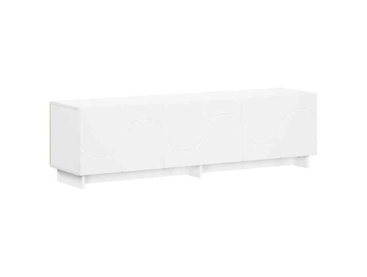 Elégance - Chic Support TV - Meuble HIFI - Meuble TV - 140x34 5x40cm - Blanc - Bois d'ingénierie_0765658