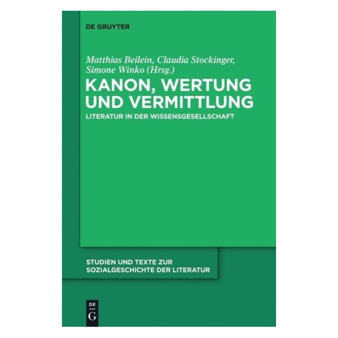 De Gruyter Kanon, Wertung und Vermittlung (Deutsch, 2011) (67763053)