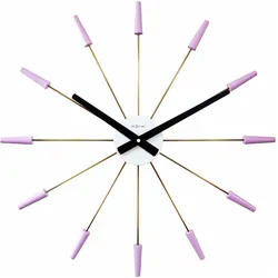 Nextime, Wanduhr, Wanduhr Plug Inn Ø 58 cm Edelstahl/Walnuss (58 cm)