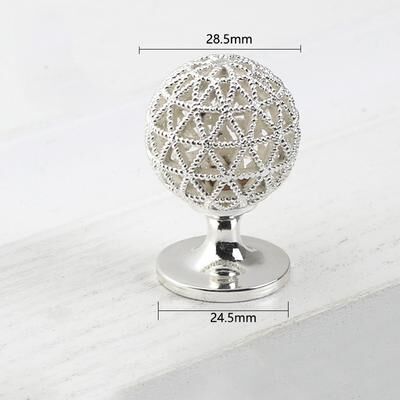 The Handy Homestead Polished Ball Cabinet Knob Zinc Alloy Round Drawer Pull silver Bird Nest