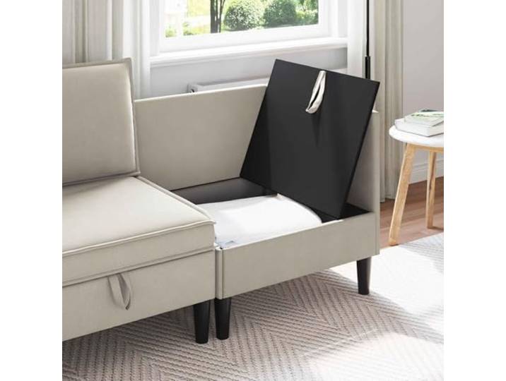 KTHLBRH Ecksofa aus Hafersamt mit Stauraum Integrierter Behälter, weich, geeignet für modernes Wohnzimmer