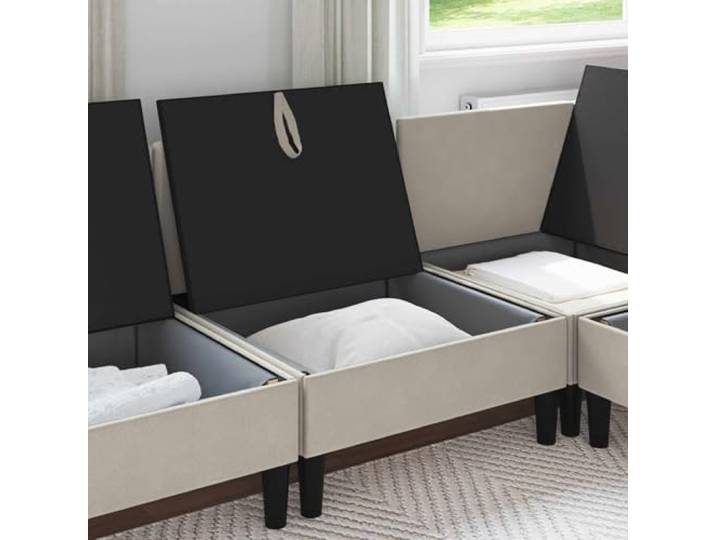 KTHLBRH Mittelgroßes Sofa aus Samt, mit Stauraum Rechteckige Form, bequeme Kissen, für modernes Wohnzimmer