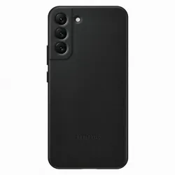 SAMSUNG Leather Cover für Galaxy S22+ schwarz