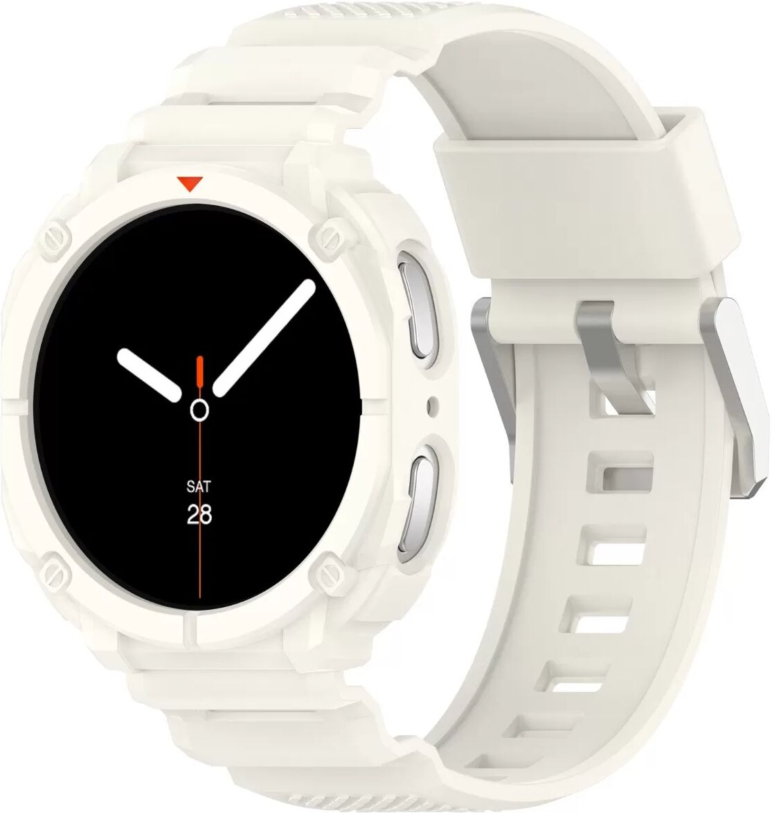 INF TPU-Armband kompatibel mit Samsung Galaxy Watch 8 - Integriertes Design, Edelstahlschnalle 44 mm Sternenlicht