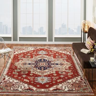 KALATY Claret Hand-Knotted Area Rug
