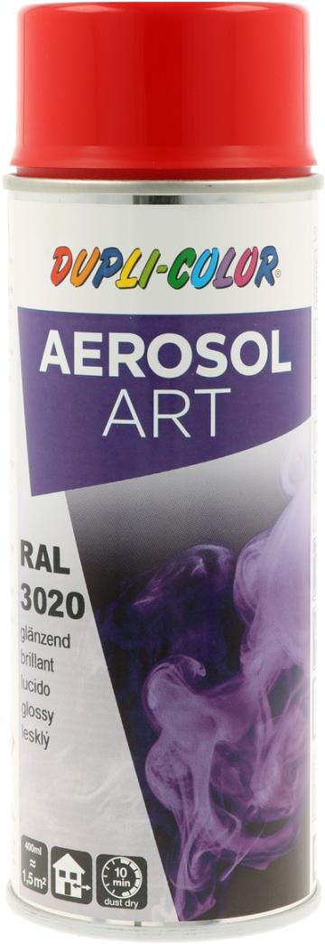 european aerosols DUPLI-COLOR Aerosol Art RAL 3020 verkehrsrot glanz, 400 ml