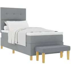 vidaXL, Boxspringbett, Inlunville (Knopfheftung) (80 x 200 cm)
