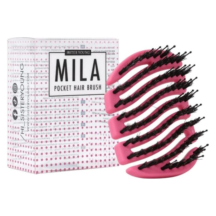 Sister Young Mila Pocket Fuchsia Bv - Mini Brush With Boar Bristles In Fuchsia (61232694)