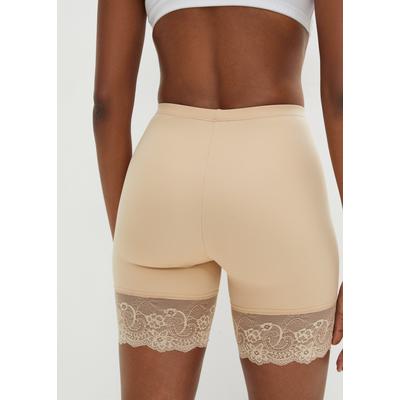 Feinstrumpfleggings BONPRIX, Damen, Gr. 40/42 (M), beige (hellbeige), Obermaterial: 82% Polyamid, 18% Elasthan, Strumpfhosen, verschiedene Größen von S bis 4XL, aus Polyamid und Elasthan