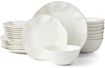 Lenox Blue Bay White 24-Piece Dinnerware Set White