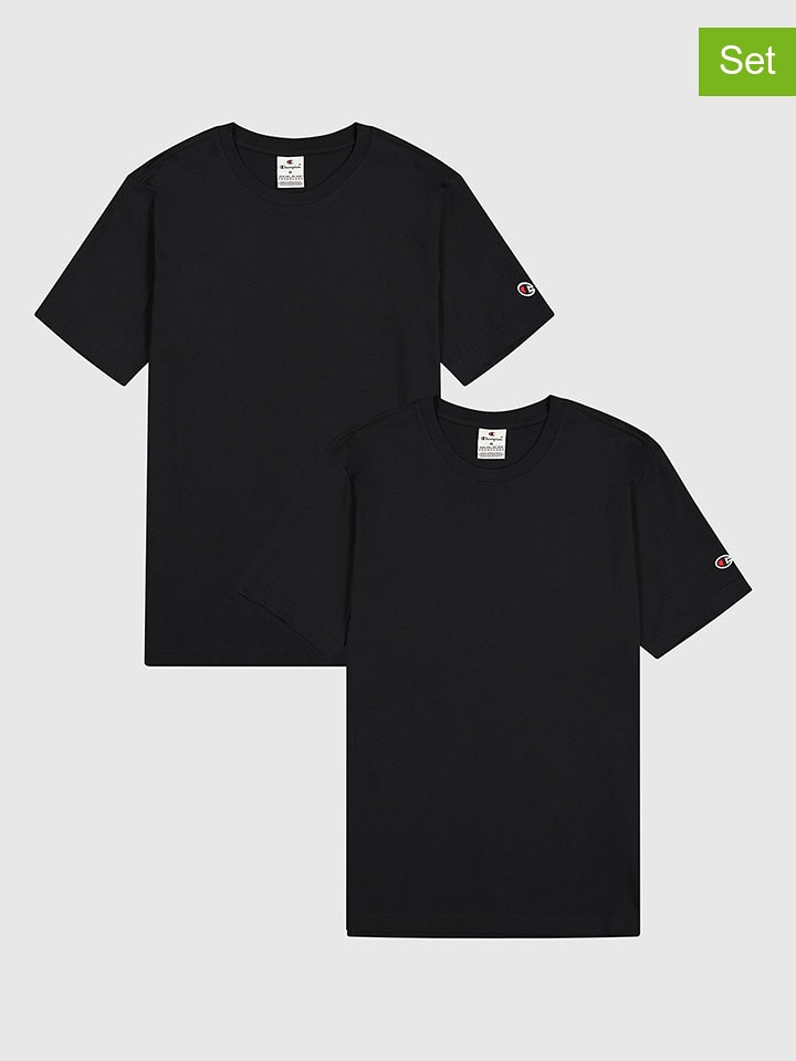 Champion 2er-Set: Shirts in Schwarz - S