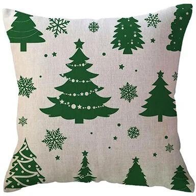 Uplift Treasures Green Christmas Snowflake Decorative Pillow Cover a 19.69 19.69 In