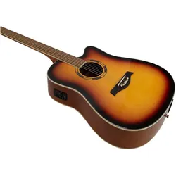 Dimavery DR-520 Dreadnought, sunburst (Akustik Gitarre), Gitarre, Braun