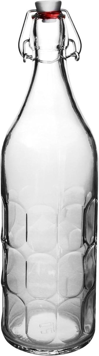 Glazen Fles met Stop 1 Liter - Ideaal voor Wijn, Likeur en Water