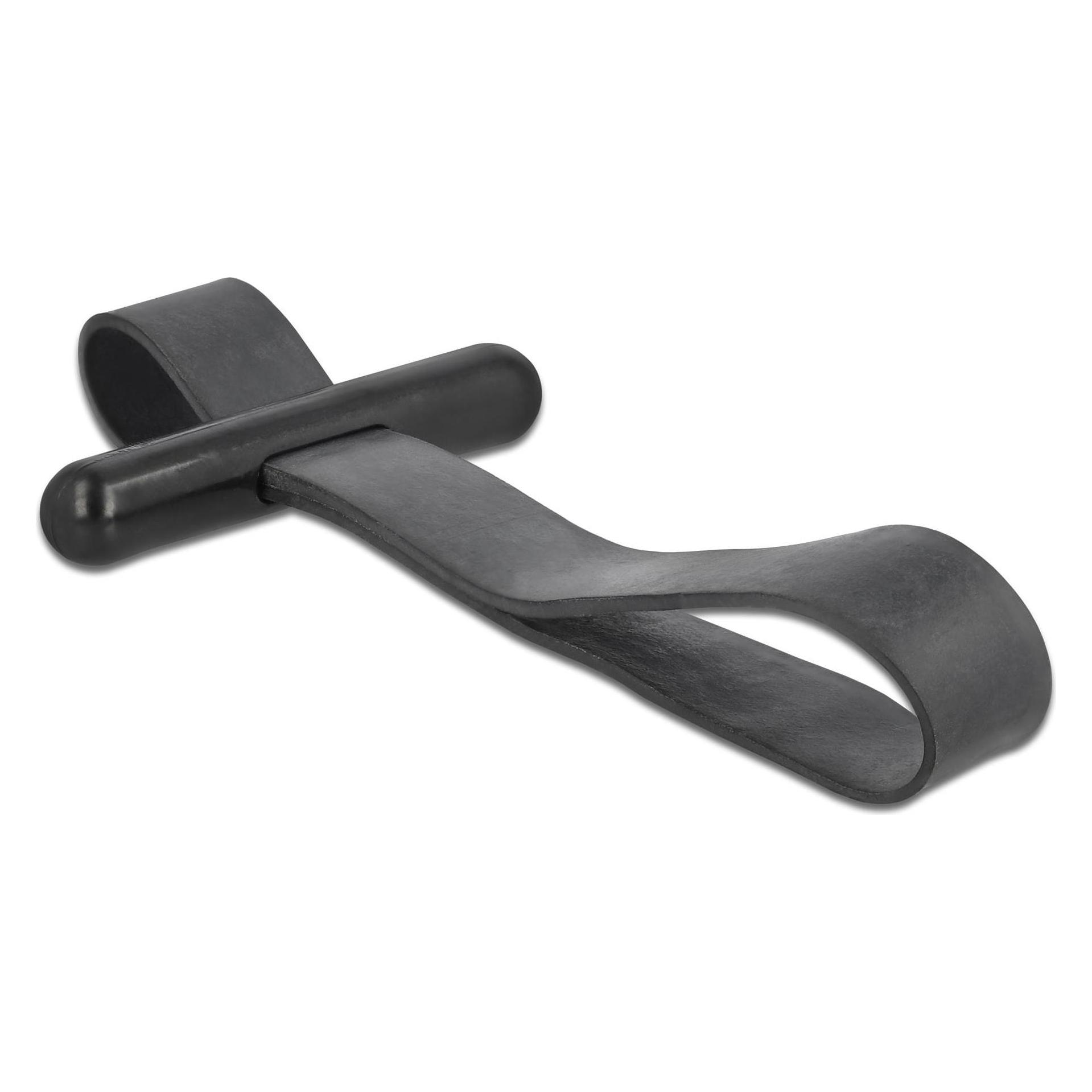 Delock Kabelbinder mit Gummischlaufe Schwarz 2.6 cm x 15 mm (Klettkabelbinder, 26 mm, 1 Stk.) (18337)