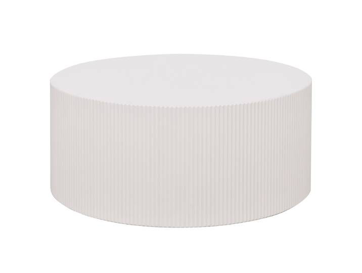 Couchtisch Miltenco Ø 80cm Weiß/Weiß