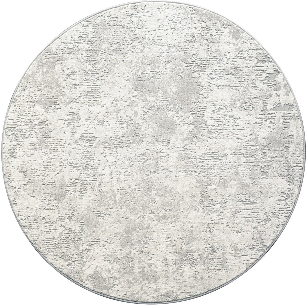 Rio Ferland Abstract Area Rug Beige Round 160cm