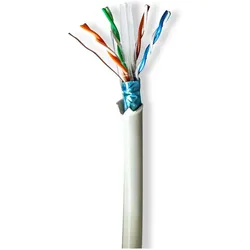 Nedis Netzwerk-Kabel Rollen CAT6 Litzenleitung F/UTP Reines Kupfer 50.0 m Innenbereich (F/UTP, CAT6, 50 m), Netzwerkkabel