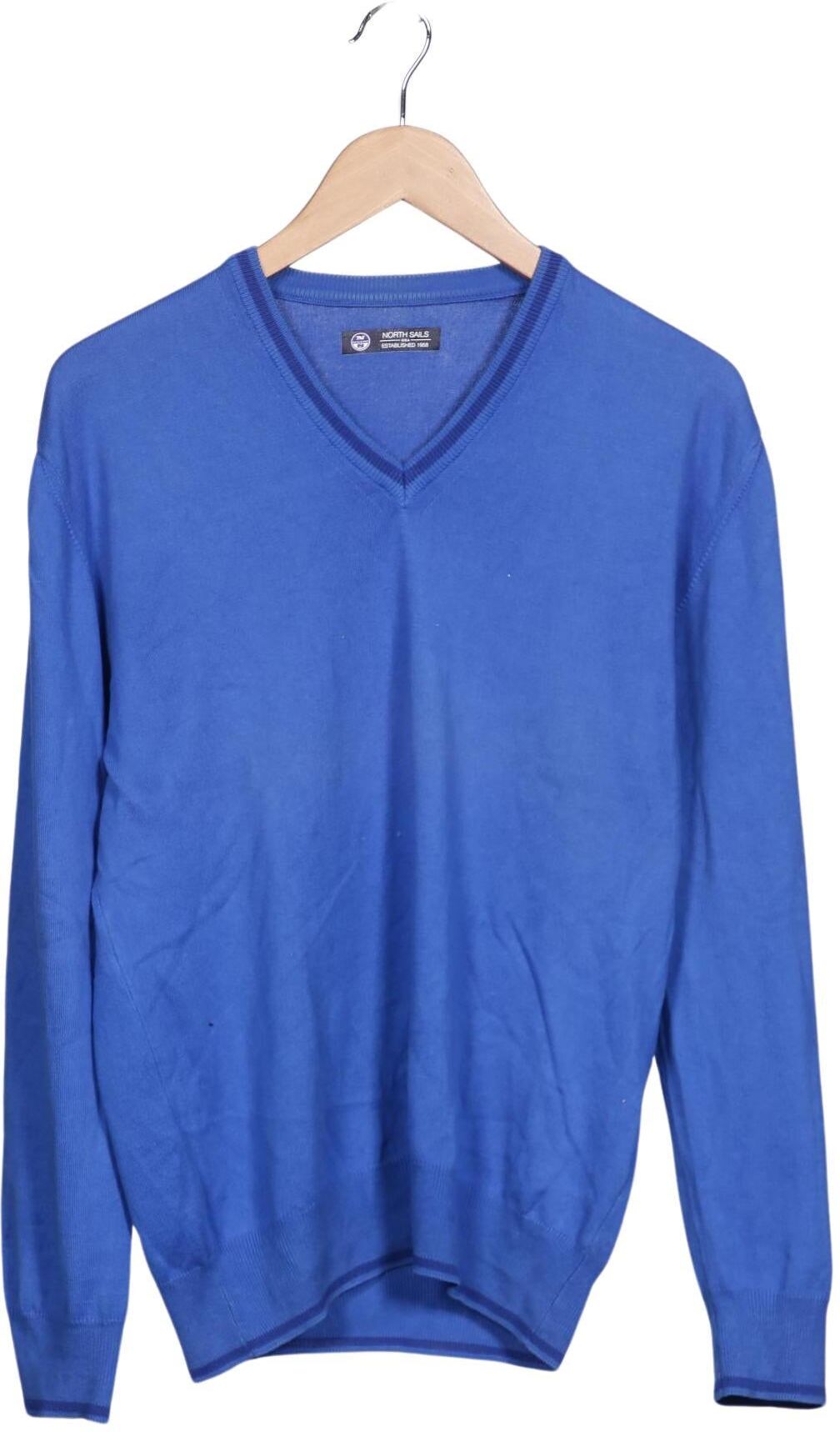 north sails Herren Pullover, Blau, Gr. L, Baumwolle - Second Hand