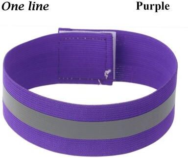 Multisell Products Hub Elasticated Reflective Band Wristband For Hand, Ankle, Leg, Night Safety Alert, Cycling And Sports Warning Strap purple
