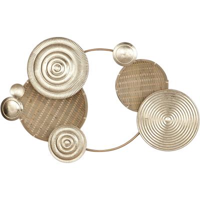 Wanddekoobjekt CASABLANCA BY GILDE "Wandrelief Zalvador", beige (champagnerfarben), B:82cm H:52cm T:7cm, Metall, Wanddekoobjekte
