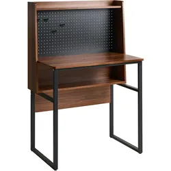 SCHREIBTISCH mit Lochplatte Dunkelbraun 84/48 cm Buxton