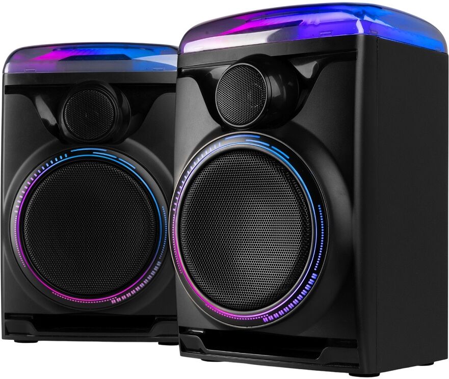 Pack 2x Colunas Amplificadas 5,25" 120W BLUETOOTH/USB c/ Efeitos LED (Track 2.0) - FENTON
