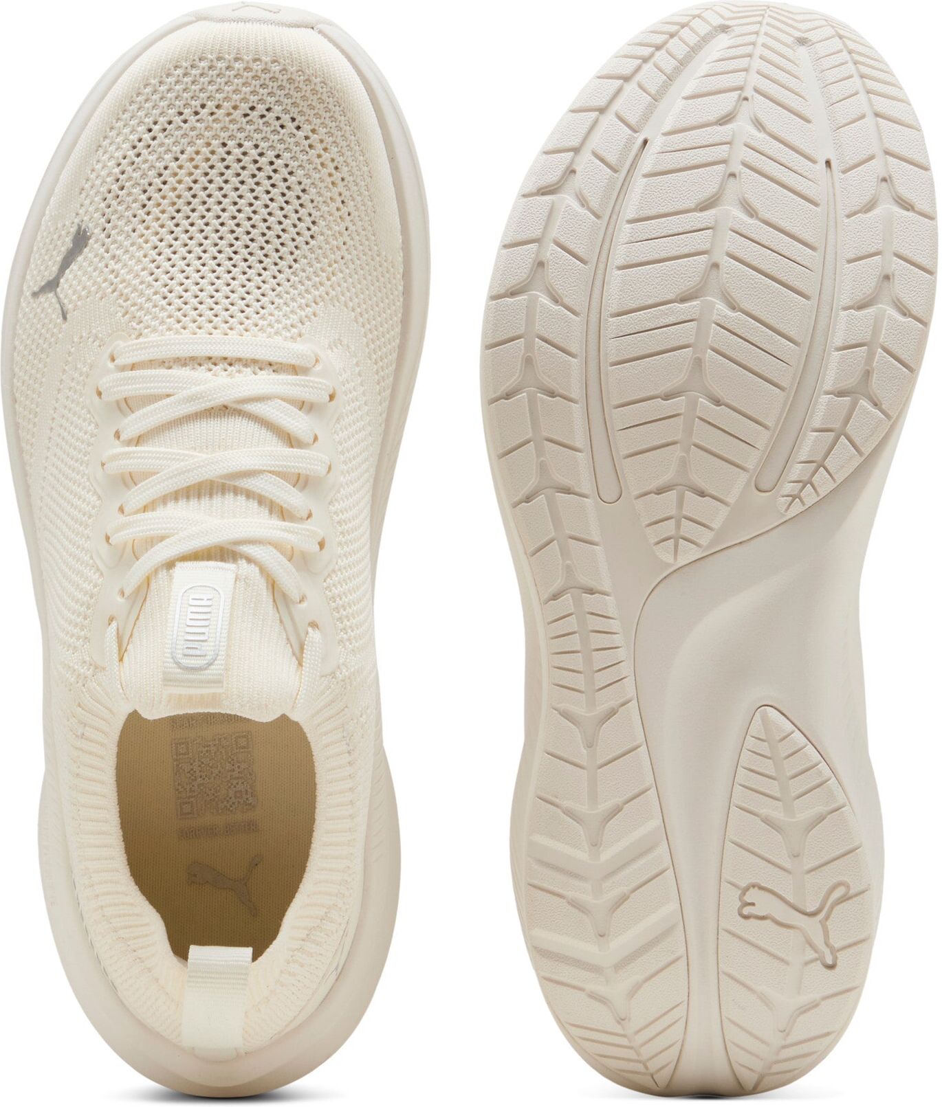 Laufschuh PUMA "SKYROCKET LITE 2 ENGINEERED", Gr. 37, Textil, warm weiß, puma silber, Schuhe Laufschuh, mit FIT PLUS Schnürsystem, mit SOFTFOAM+ Innensohle warm weiß, puma silber 37, Textil
