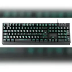 LC-Power LC-KEY-4B-LED Tastatur USB QWERTZ Deutsch Schwarz