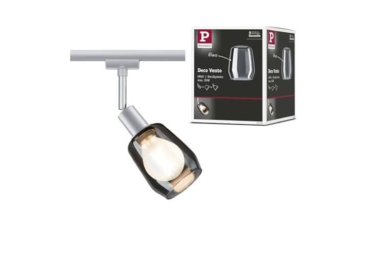 Paulmann 95359 URail Abat-jour Vento DecoSystems 80 mm Verre fumé système de rail URail