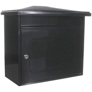 Rottner Briefkasten T00178, Wörthersee, anthrazit, aus Stahl, 39 x 35 x 20,5cm