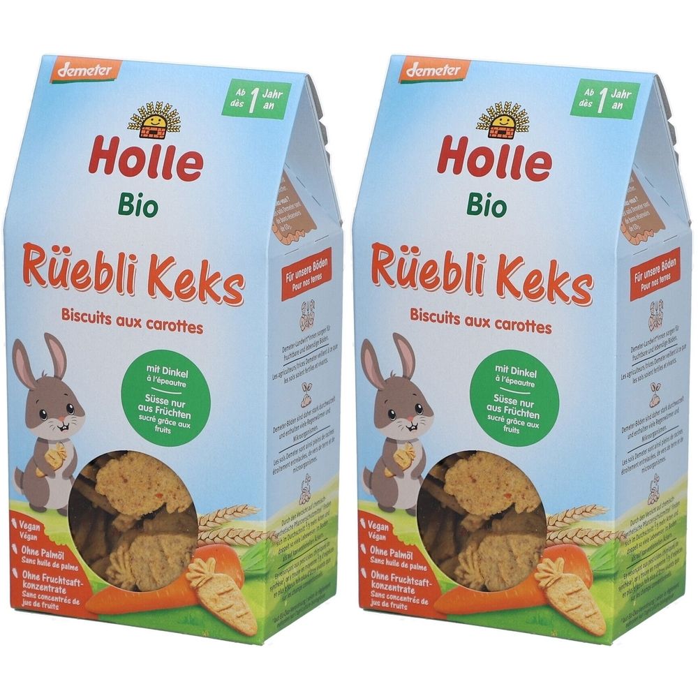 Holle Bio-Karottenkekse x2 2x125 g Kekse
