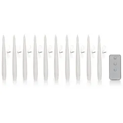 ELAMBIA 10 LED-Tafelkerzen schwebend Timer & Fernbedienung Höhe 15,5cm, Ø 1,5cm