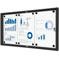 Showdown Displays Abschließbarer Schaukasten »Economy« 3x A4 schwarz, 71.1x35x2.6 cm
