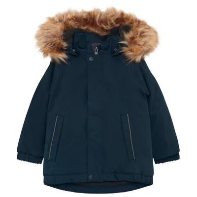 Color Kids - Baby Boy's Parka with Fake Fur - Winterjacke Gr 104 blau