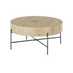 Höffner Home Couchtisch  Neufra , holzfarben , Maße (cm): H: 37  Ø: 83
