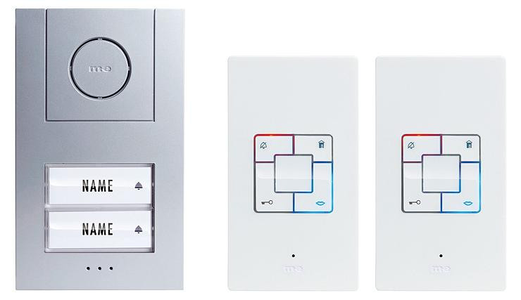 M-E Modern-Electronics 41186 Deurintercom bedrade complete set 2 stuks zilver