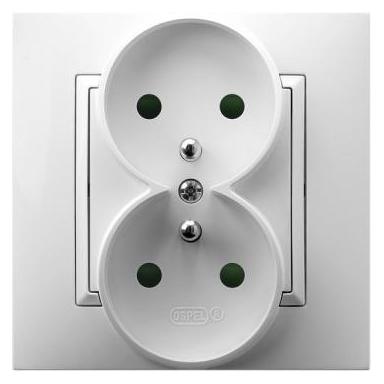Ospel ARIA Doppelsteckdose mit (GP-2UZP/00)